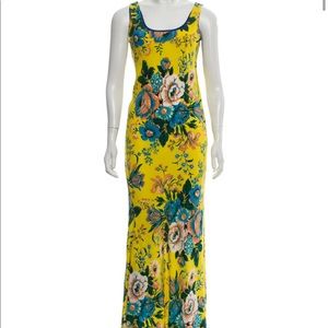 Diane von furstenberg silk asymmetrical maxi dress